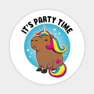 It's party time Capybara Unicorn Magnet